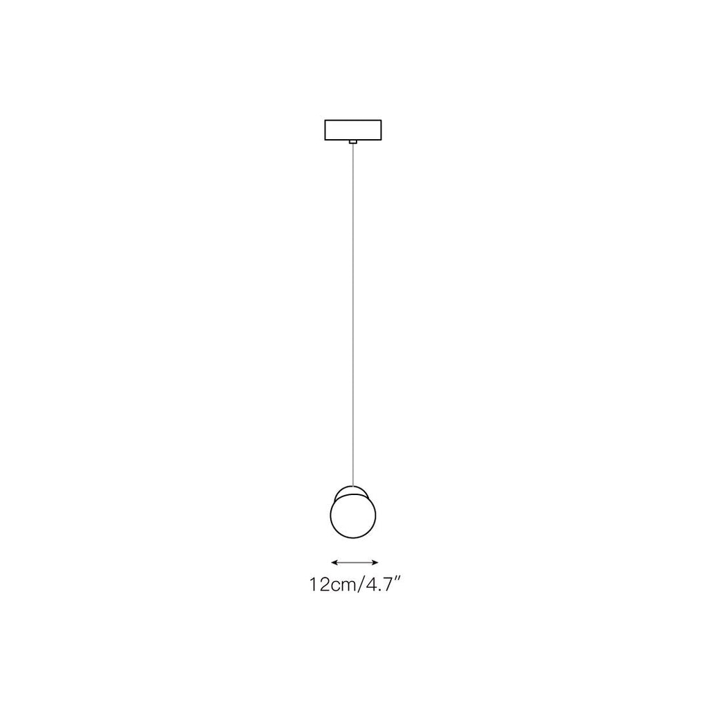 Vasilen Lampe Pendentive Verre Noir Pier Glacé Minimaliste Moderne - Neutralighting