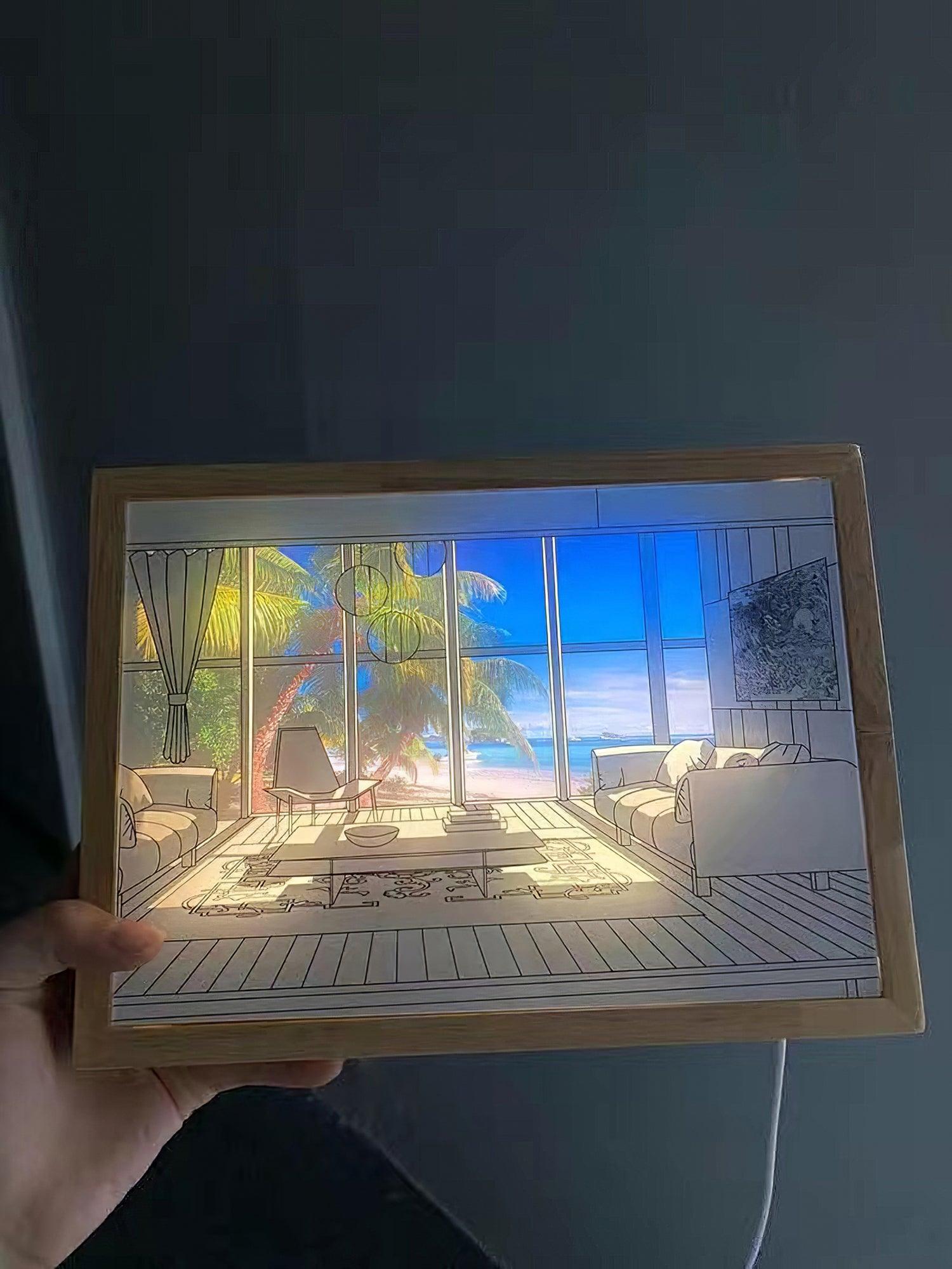 Olrine Applique Murale en Bois Art Éclairée pour Chevet - Neutralighting