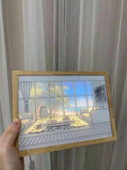 Olrine Applique Murale en Bois Art Éclairée pour Chevet - Neutralighting