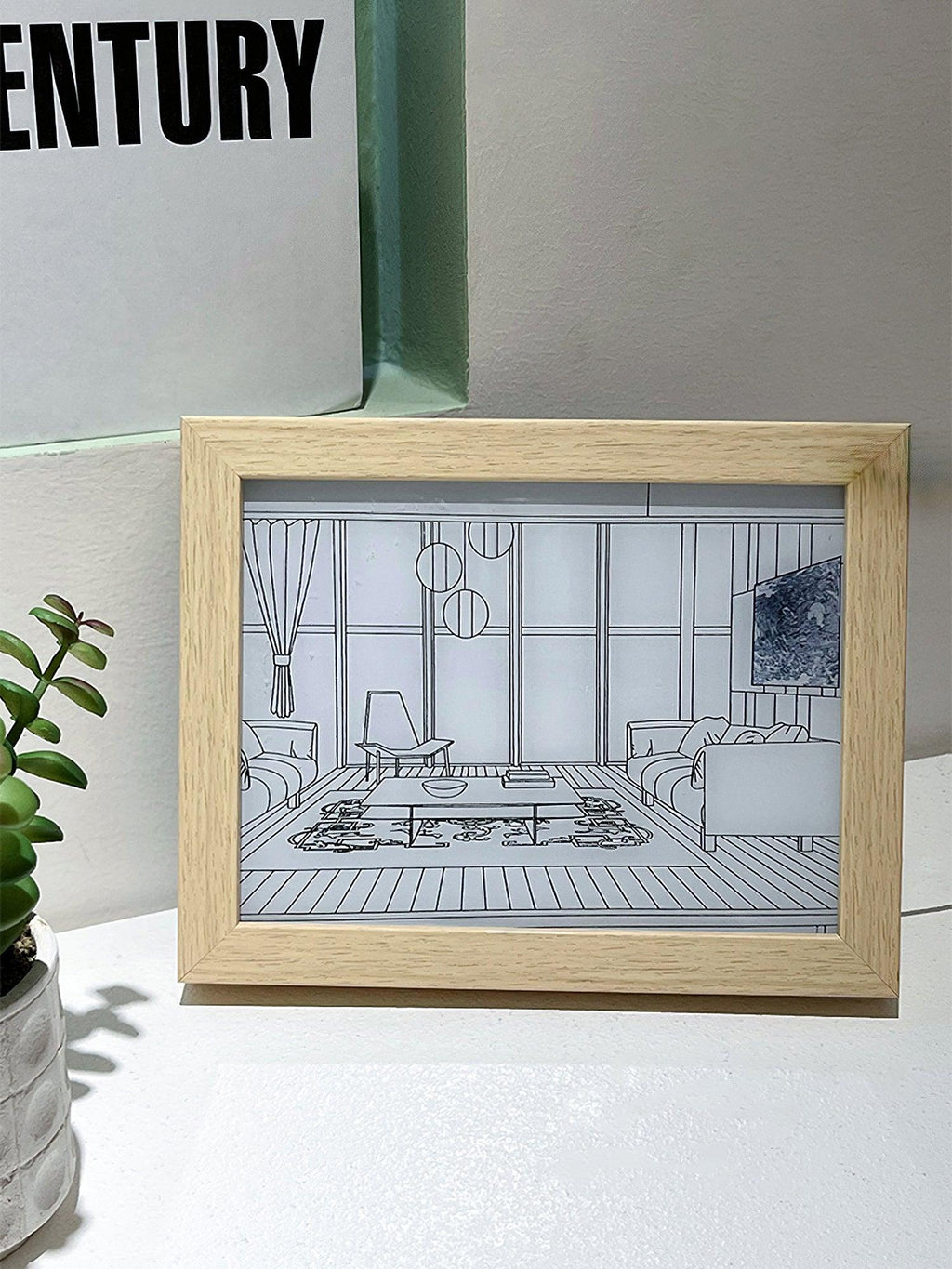 Olrine Applique Murale en Bois Art Éclairée pour Chevet - Neutralighting