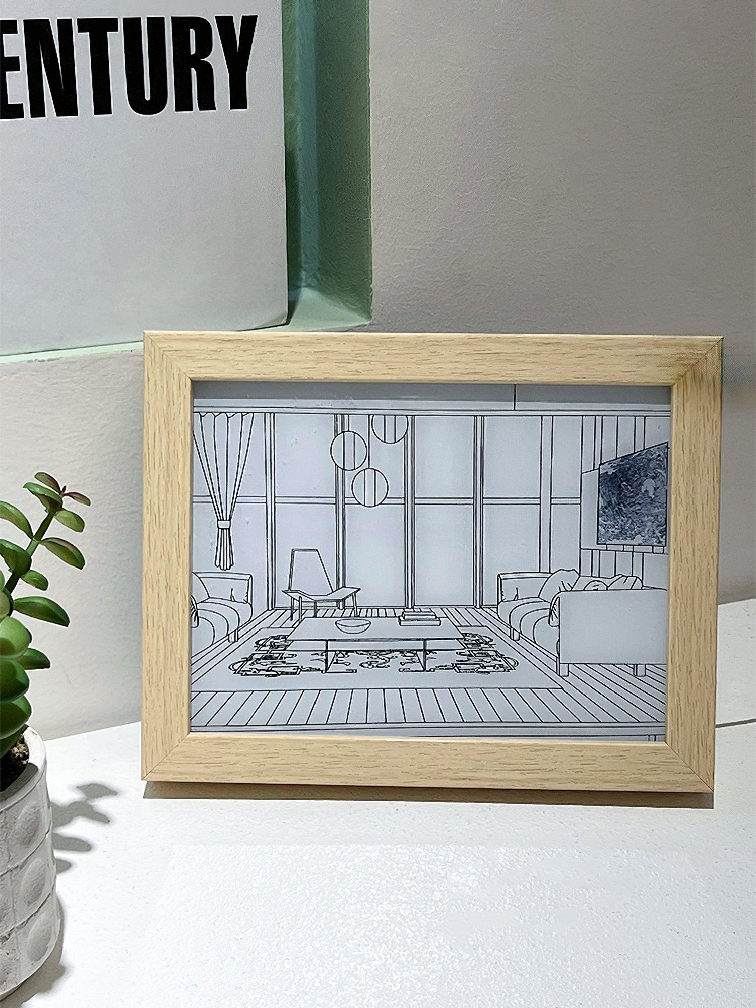 Olrine Applique Murale en Bois Art Éclairée pour Chevet - Neutralighting