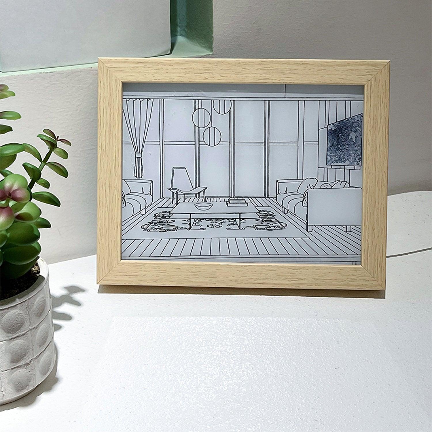 Olrine Applique Murale en Bois Art Éclairée pour Chevet - Neutralighting