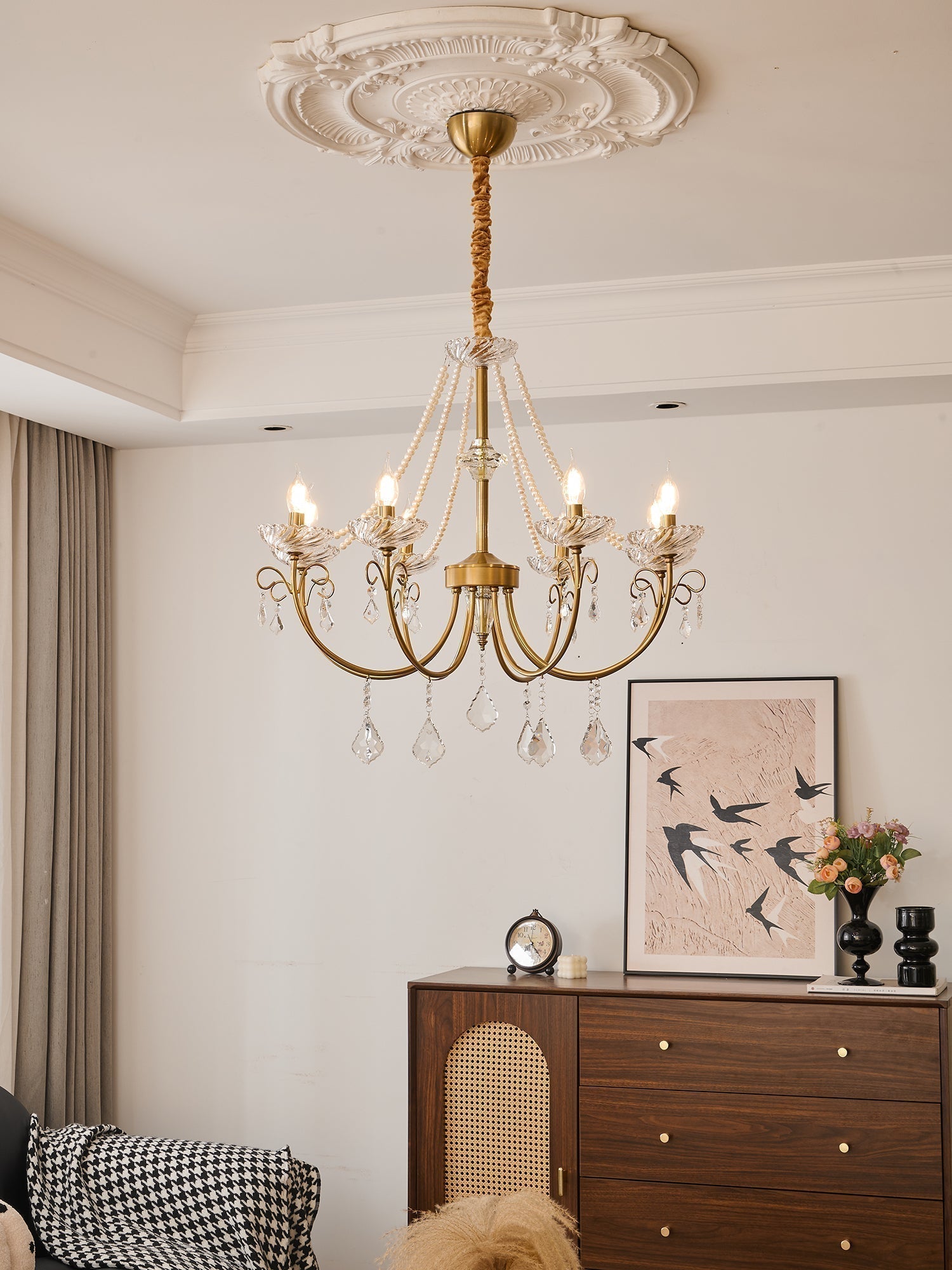 Lustra Chandelier Perle Cristal Élégant Classique - Neutralighting