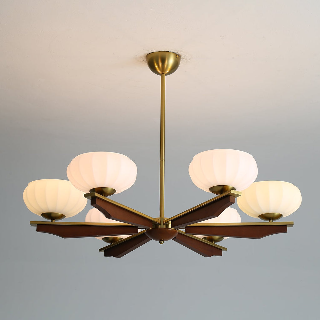 Uzoror Lustre Vintage Traditionnel Élégant en Bois - Neutralighting