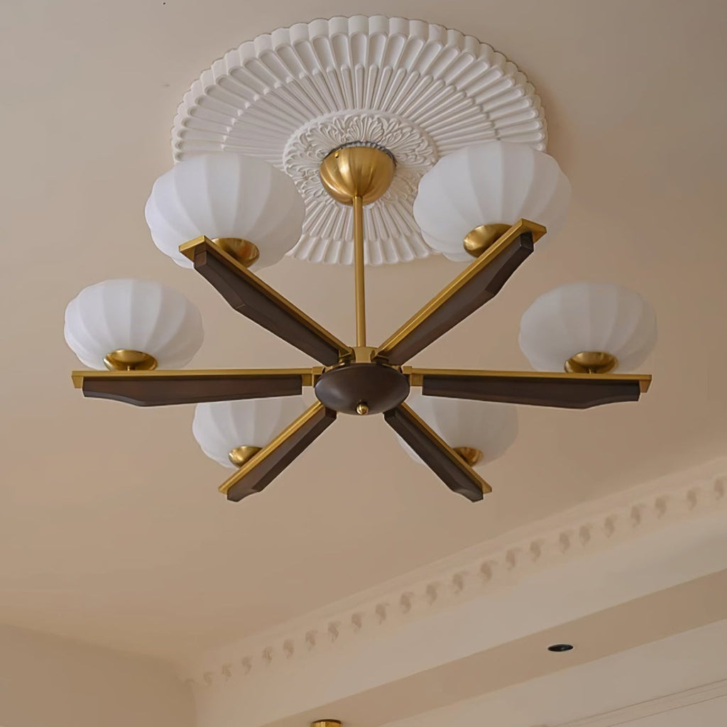 Uzoror Lustre Vintage Traditionnel Élégant en Bois - Neutralighting