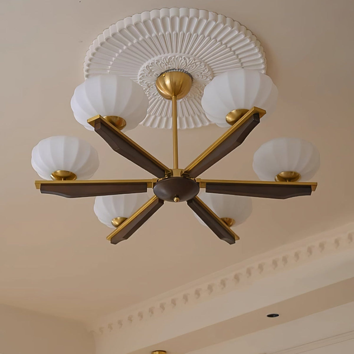 Uzoror Lustre Vintage Traditionnel Élégant en Bois - Neutralighting