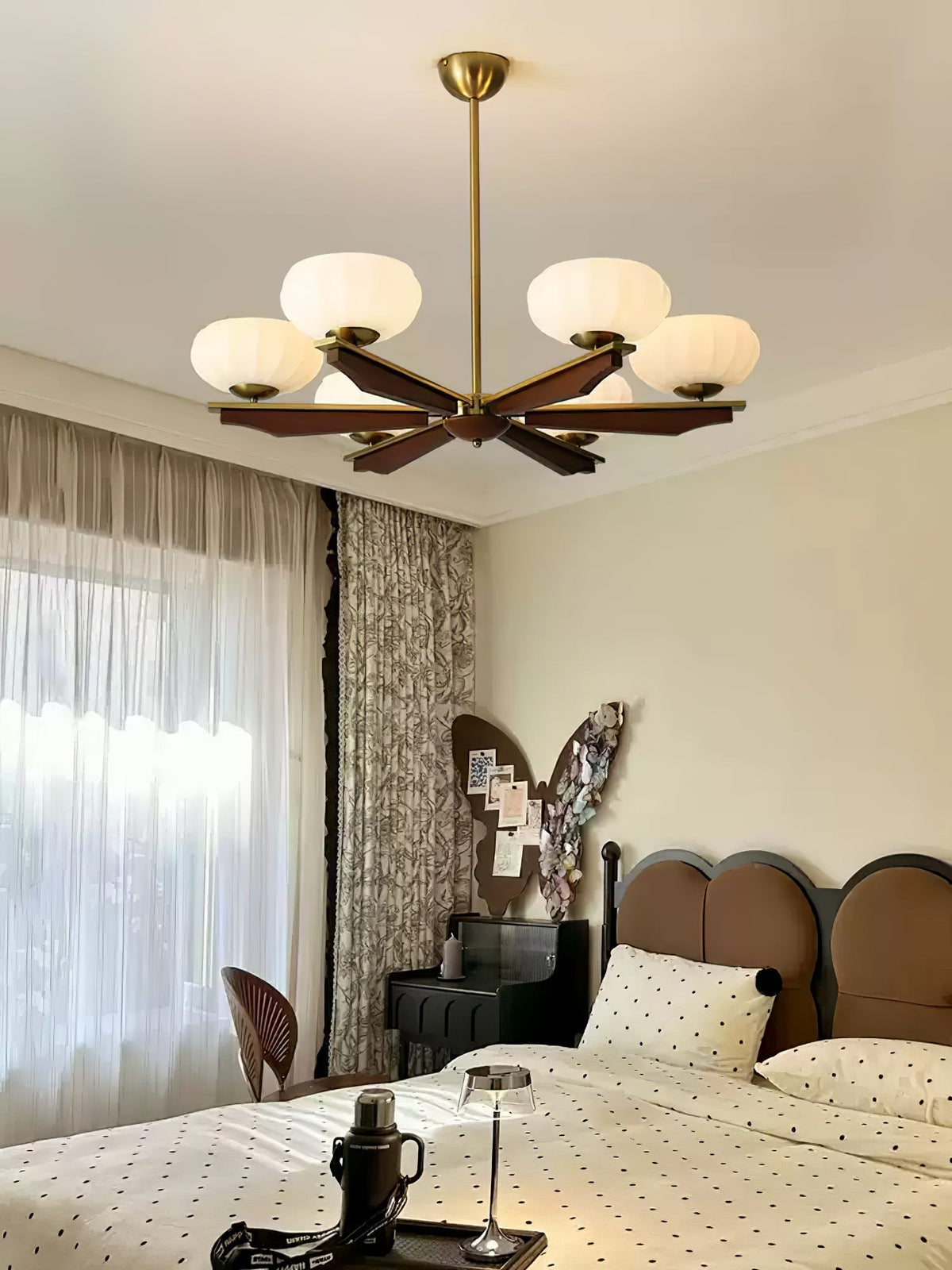Uzoror Lustre Vintage Traditionnel Élégant en Bois - Neutralighting