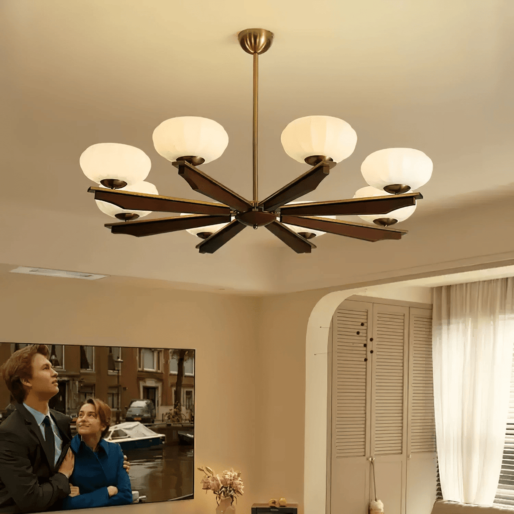 Uzoror Lustre Vintage Traditionnel Élégant en Bois - Neutralighting