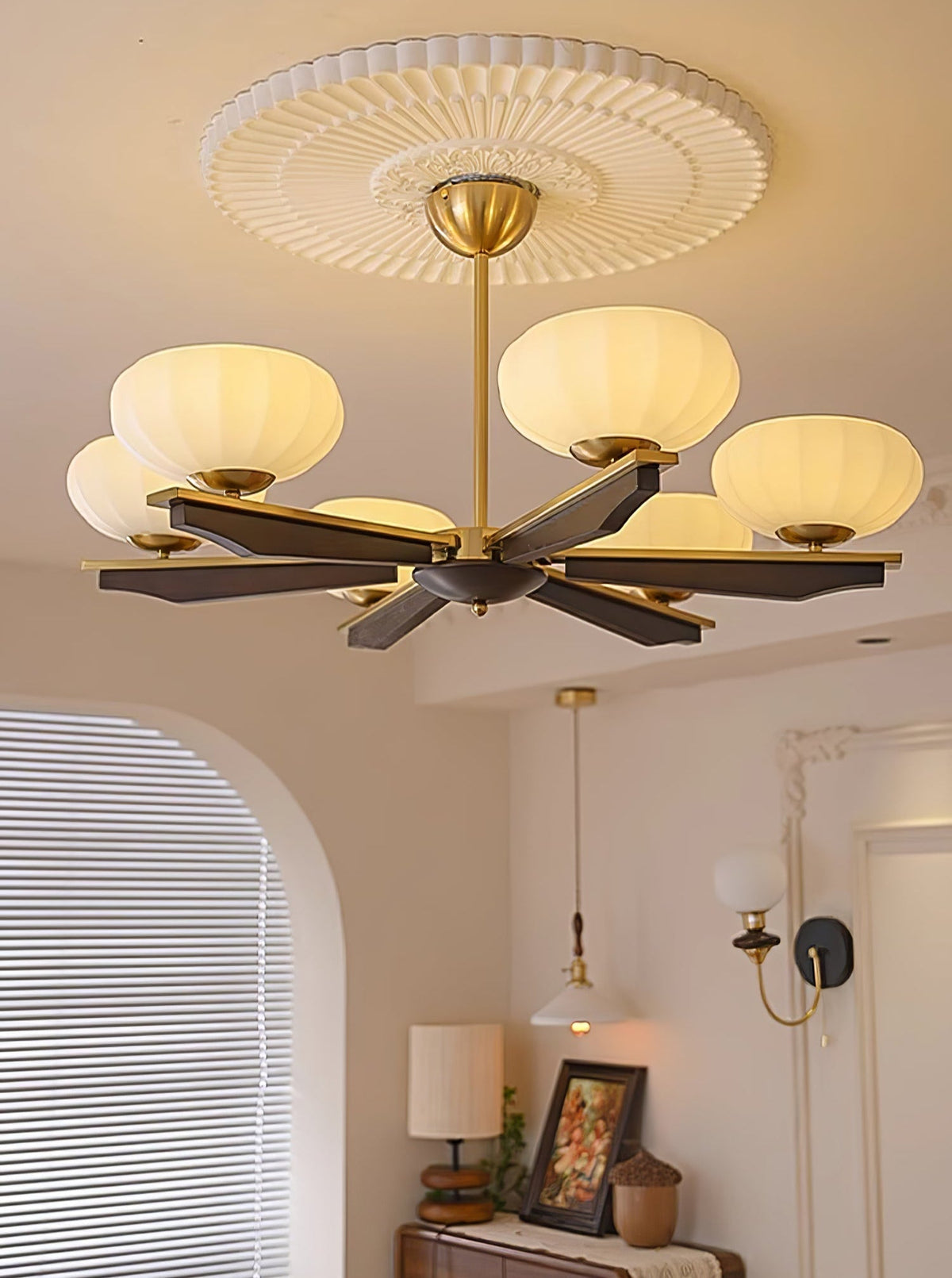 Uzoror Lustre Vintage Traditionnel Élégant en Bois - Neutralighting