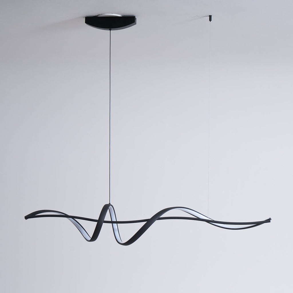 Aveline Suspension moderne LED Wave noire - Neutralighting