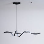 Aveline Suspension moderne LED Wave noire - Neutralighting