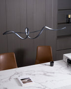 Aveline Suspension moderne LED Wave noire - Neutralighting