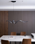 Aveline Suspension moderne LED Wave noire - Neutralighting