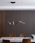 Aveline Suspension moderne LED Wave noire - Neutralighting