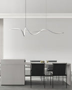 Aveline Suspension moderne LED Wave noire - Neutralighting