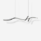 Aveline Suspension moderne LED Wave noire - Neutralighting