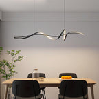 Aveline Suspension moderne LED Wave noire - Neutralighting