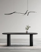 Aveline Suspension moderne LED Wave noire - Neutralighting