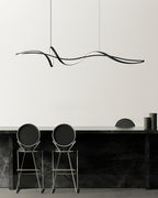 Aveline Suspension moderne LED Wave noire - Neutralighting