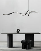 Aveline Suspension moderne LED Wave noire - Neutralighting