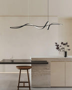 Aveline Suspension moderne LED Wave noire - Neutralighting