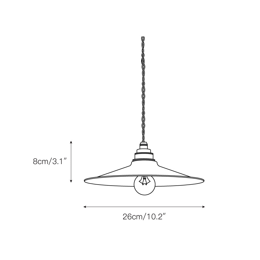 Zotheira Lampe Pendentive Métal Plat Industriel Vintage - Neutralighting