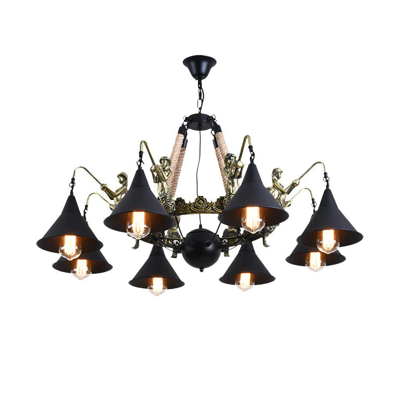 Epoch Lustre Vintage en Métal Noir Salon/Restaurant - Neutralighting