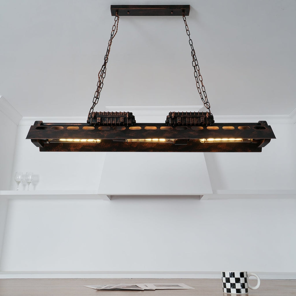 Lustra Chandelier Cadre Rectangulaire Industriel - Neutralighting