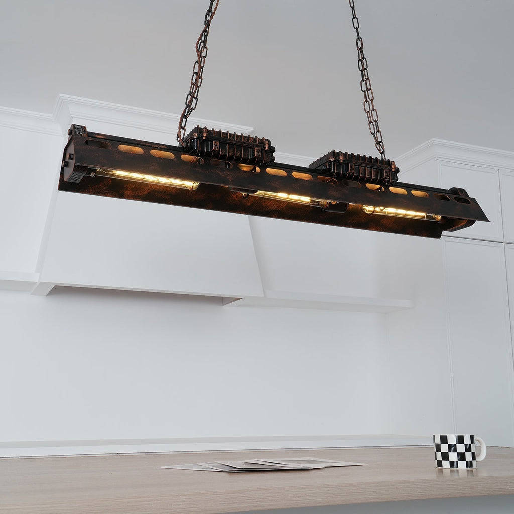 Lustra Chandelier Cadre Rectangulaire Industriel - Neutralighting