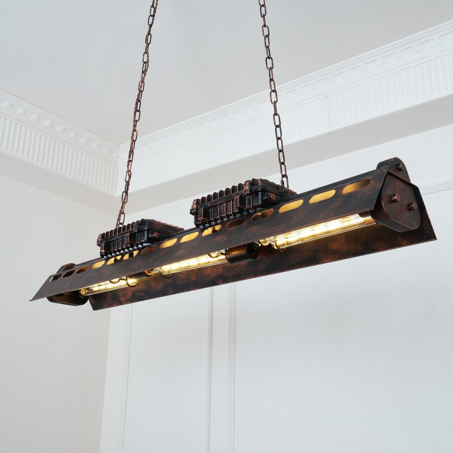 Lustra Chandelier Cadre Rectangulaire Industriel - Neutralighting