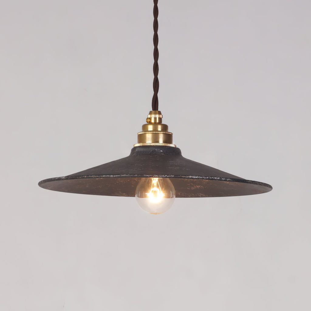 Zotheira Lampe Pendentive Métal Plat Industriel Vintage - Neutralighting