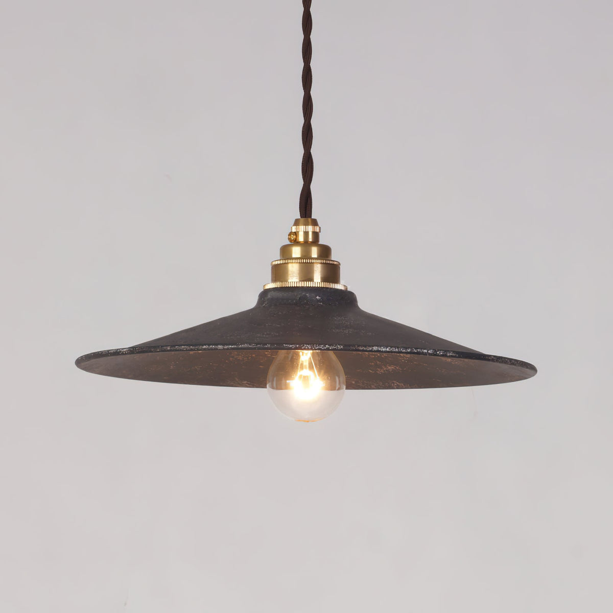 Zotheira Lampe Pendentive Métal Plat Industriel Vintage - Neutralighting
