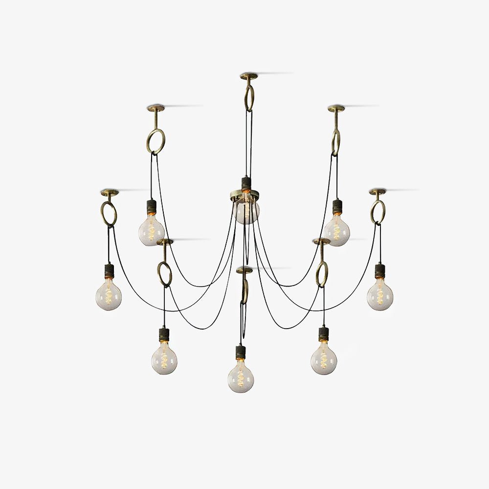 Lustra Chandelier Industrial Spider Bulb Hanging - Neutralighting