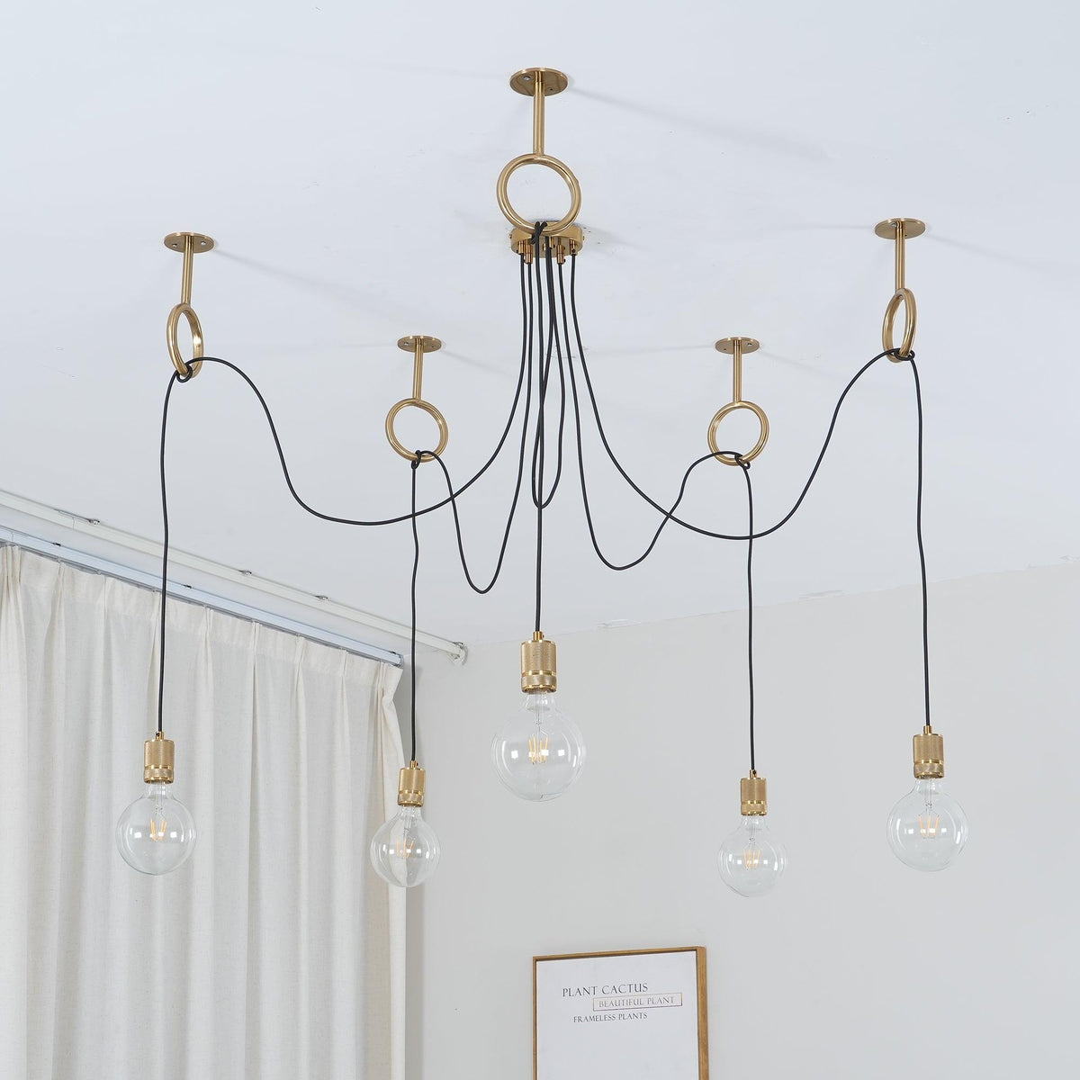 Lustra Chandelier Industrial Spider Bulb Hanging - Neutralighting