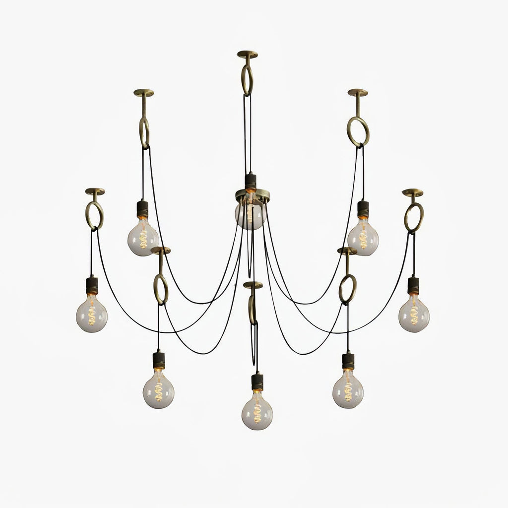 Lustra Chandelier Industrial Spider Bulb Hanging - Neutralighting