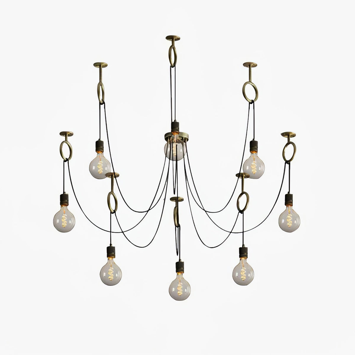 Lustra Chandelier Industrial Spider Bulb Hanging - Neutralighting