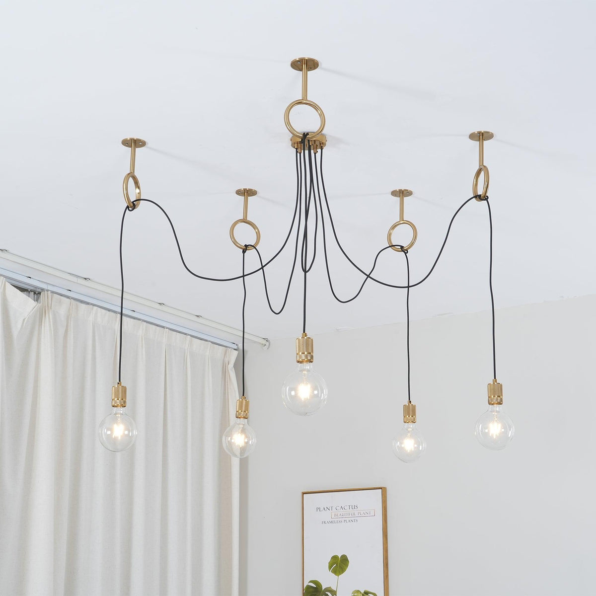 Lustra Chandelier Industrial Spider Bulb Hanging - Neutralighting