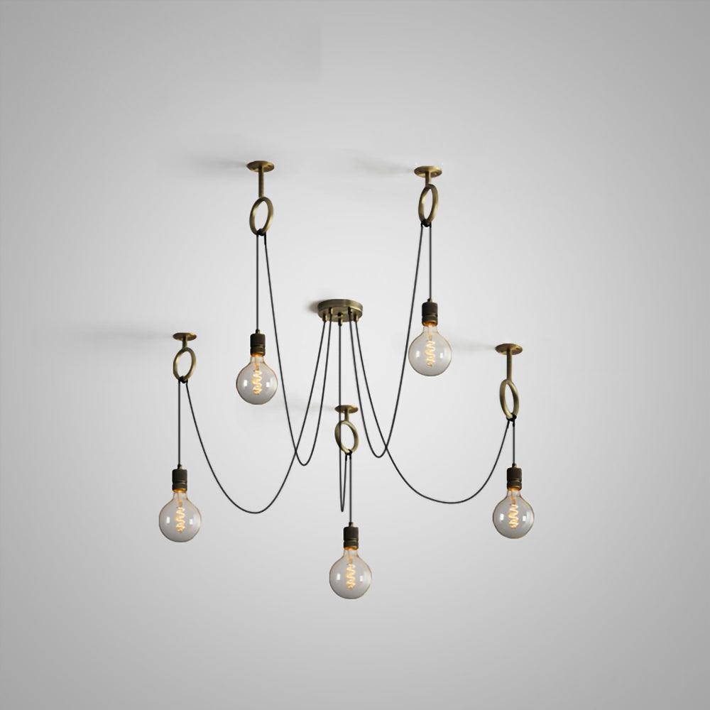 Lustra Chandelier Industrial Spider Bulb Hanging - Neutralighting