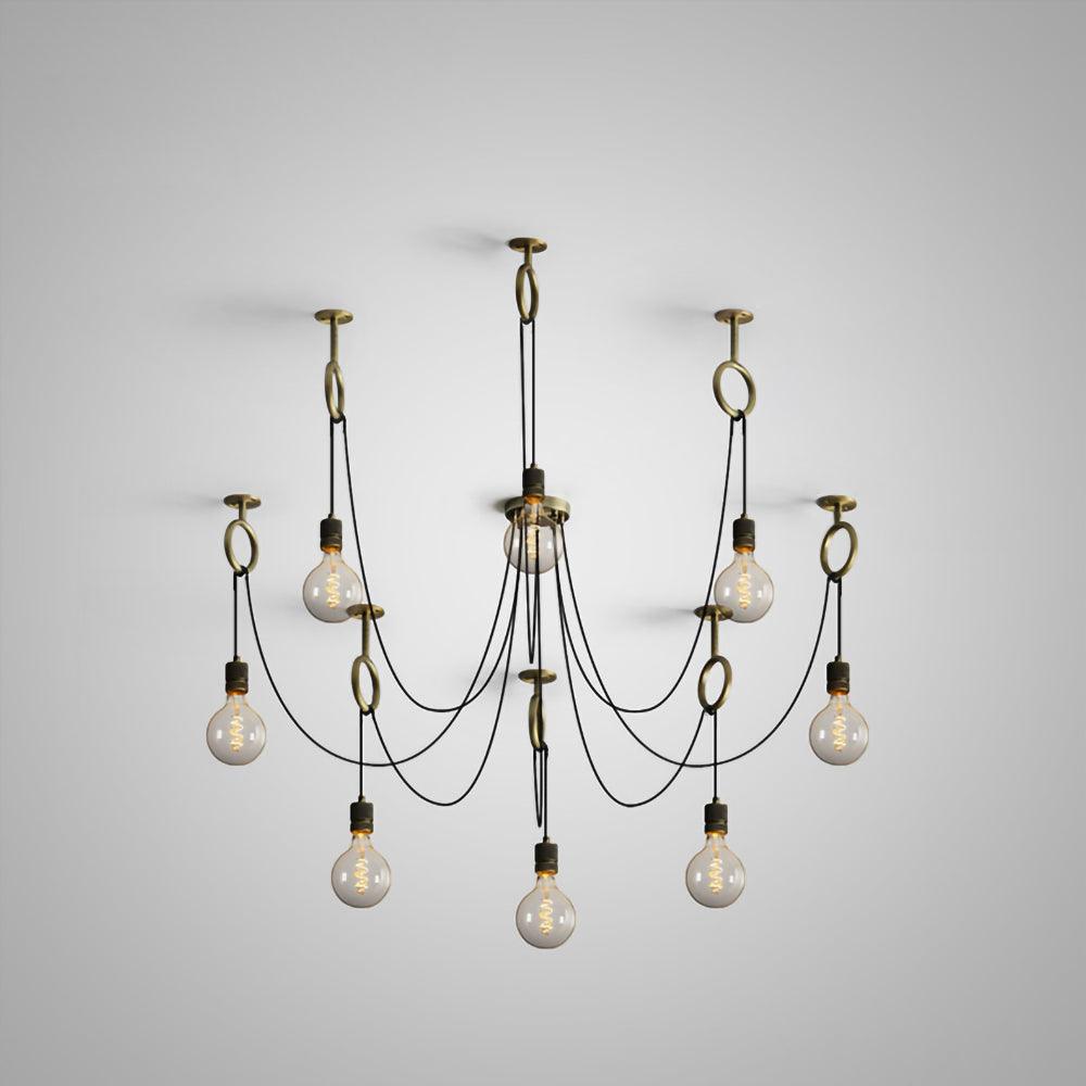 Lustra Chandelier Industrial Spider Bulb Hanging - Neutralighting