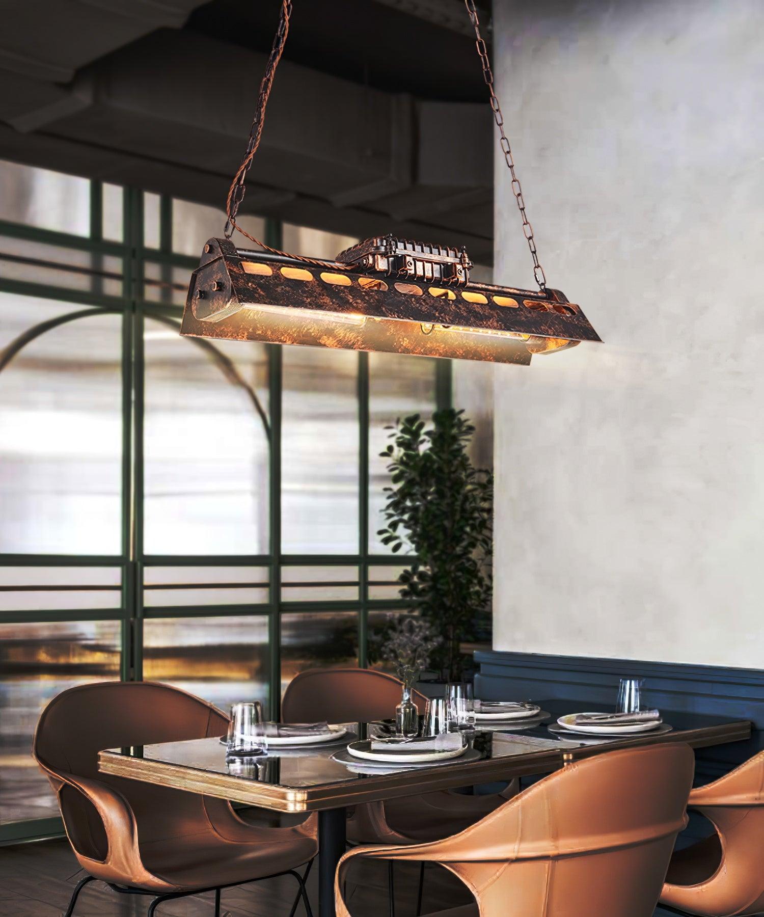 Lustra Chandelier Cadre Rectangulaire Industriel - Neutralighting