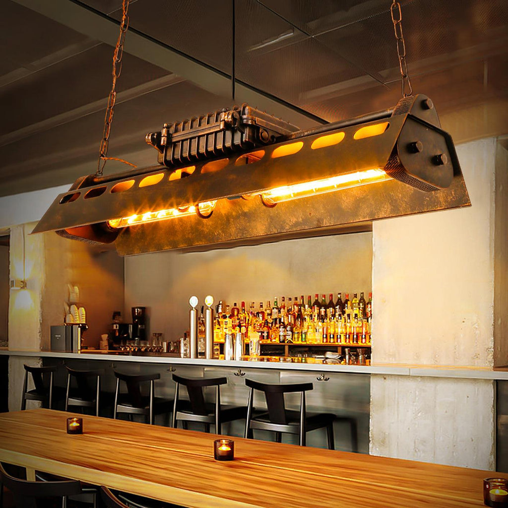 Lustra Chandelier Cadre Rectangulaire Industriel - Neutralighting