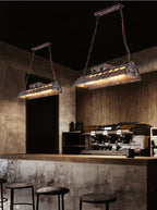 Lustra Chandelier Cadre Rectangulaire Industriel - Neutralighting