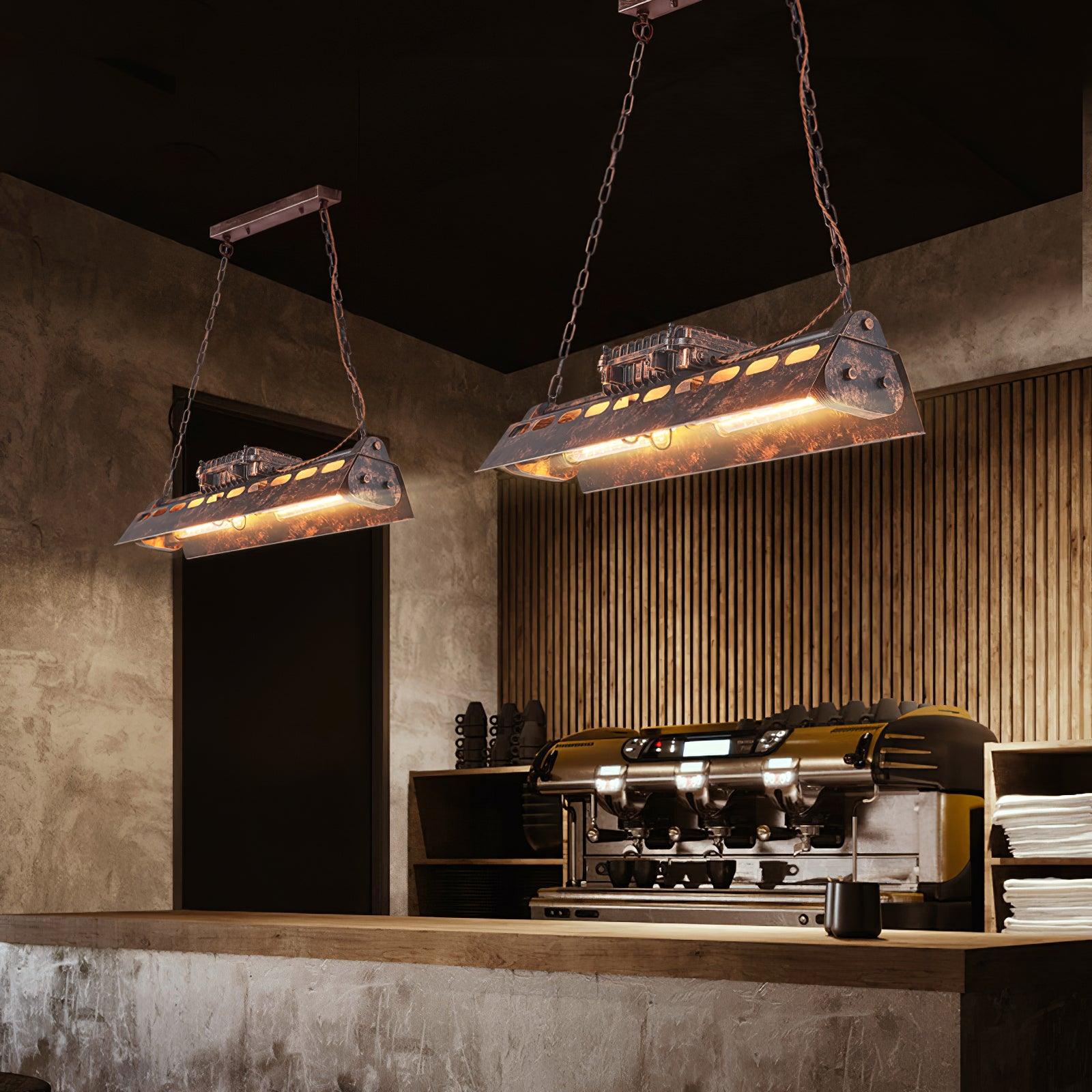 Lustra Chandelier Cadre Rectangulaire Industriel - Neutralighting