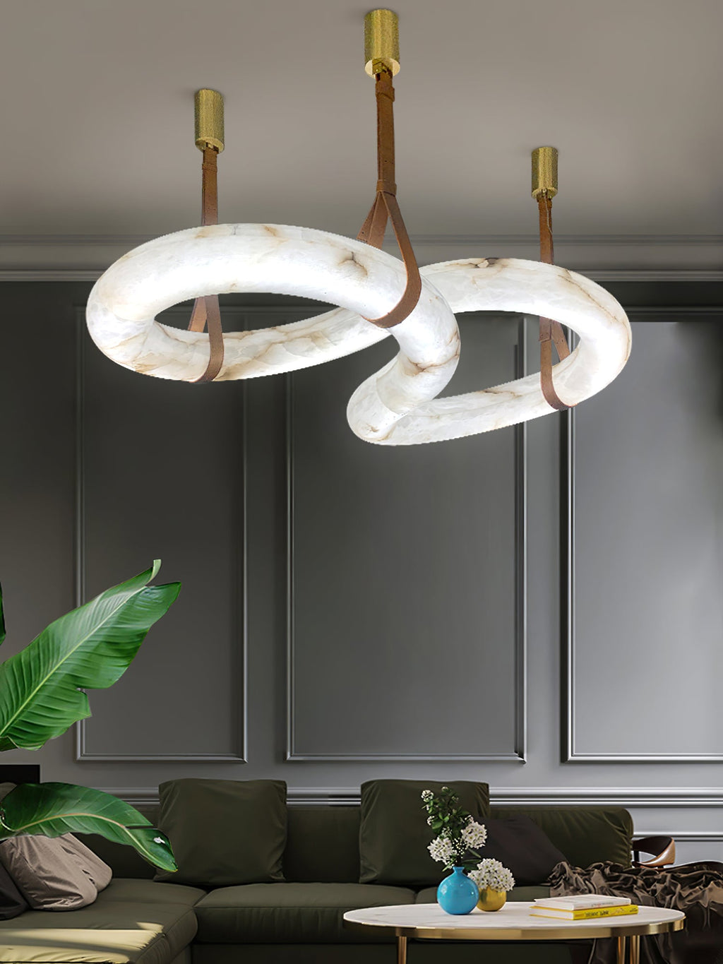 Althaen Lustre Albâtre Marron Luxe Postmoderne - Neutralighting