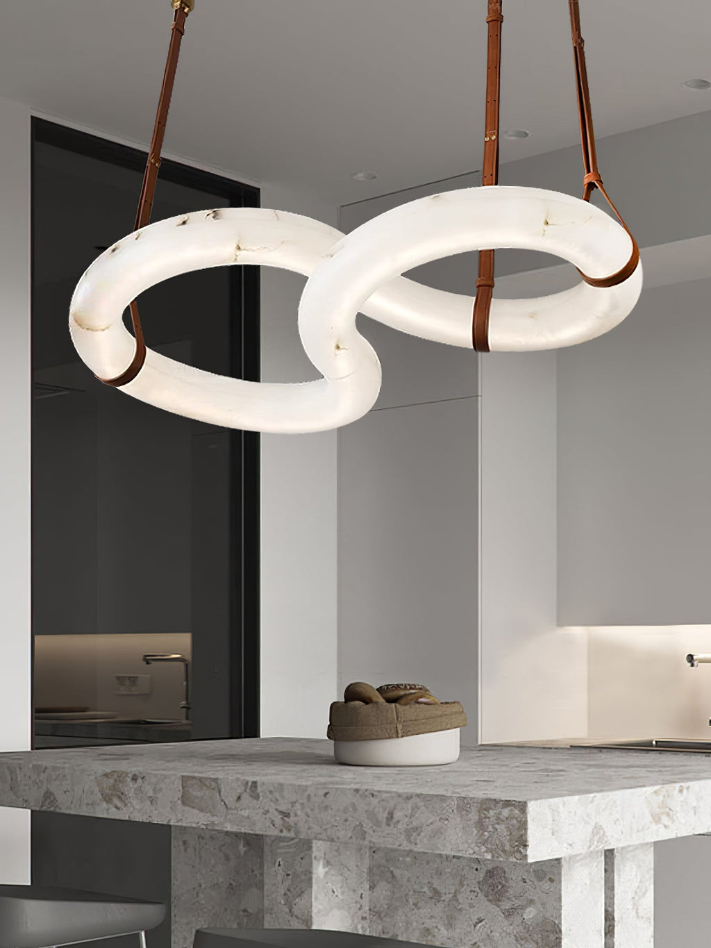 Althaen Lustre Albâtre Marron Luxe Postmoderne - Neutralighting