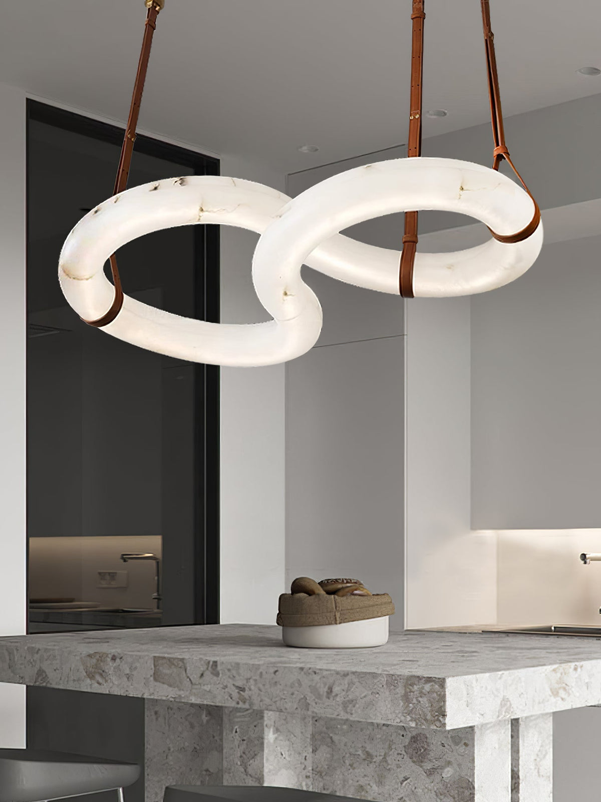 Althaen Lustre Albâtre Marron Luxe Postmoderne - Neutralighting