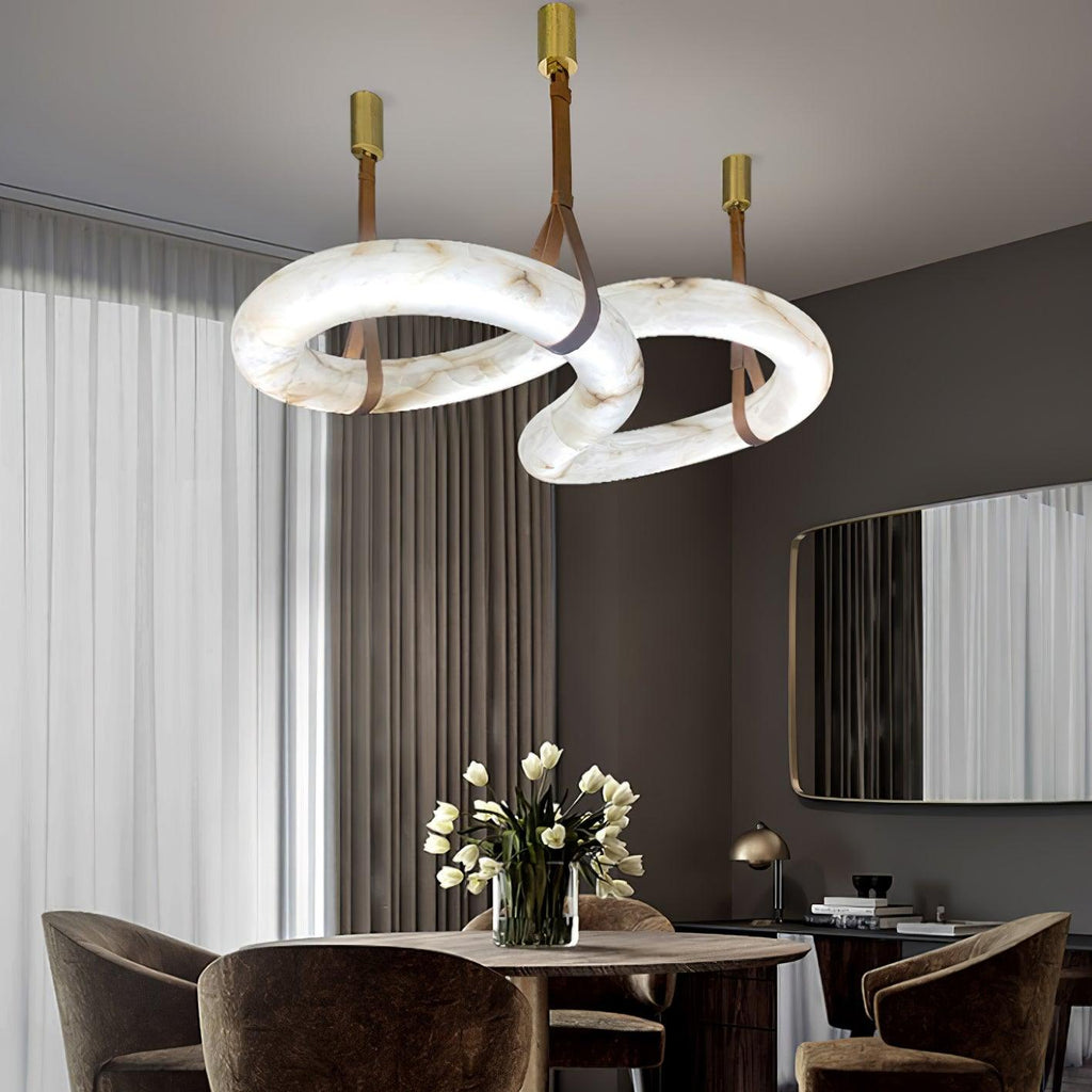 Luste Lampe Suspendue À Boucle Fermée en Albâtre - Neutralighting