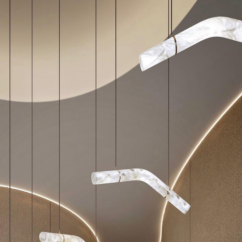 Luste Lampe Suspendue À Boucle Fermée en Albâtre - Neutralighting