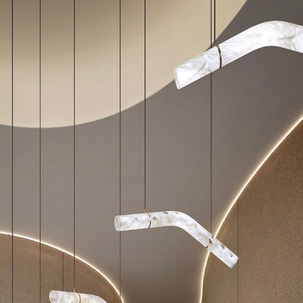 Luste Lampe Suspendue À Boucle Fermée en Albâtre - Neutralighting