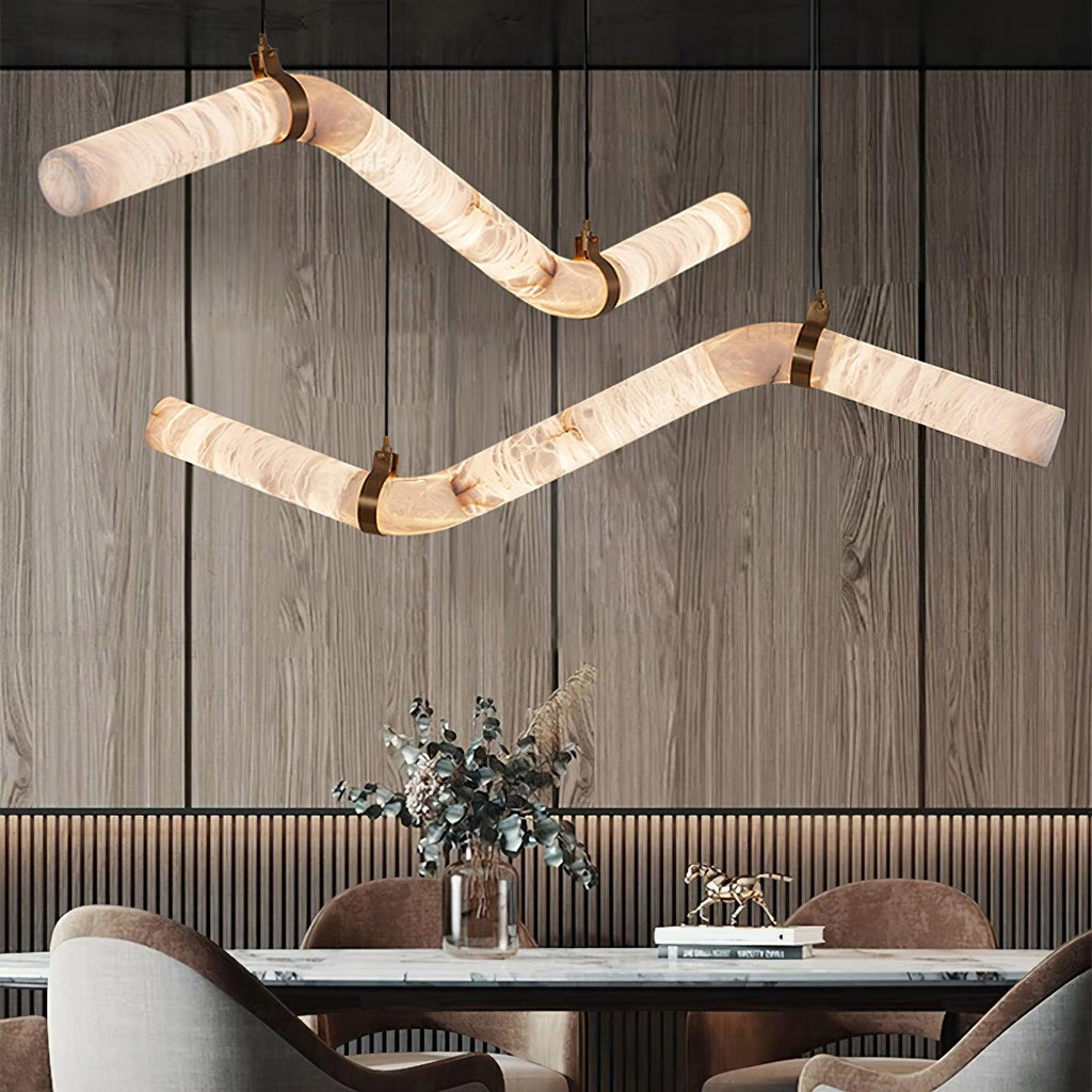 Luste Lampe Suspendue À Boucle Fermée en Albâtre - Neutralighting
